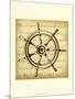 Sepia Captain's Wheel-Ethan Harper-Mounted Art Print