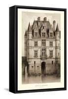 Sepia Chateaux V-Victor Petit-Framed Stretched Canvas