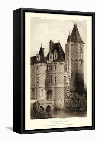 Sepia Chateaux VII-Victor Petit-Framed Stretched Canvas