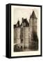 Sepia Chateaux VII-Victor Petit-Framed Stretched Canvas