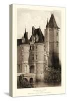 Sepia Chateaux VII-Victor Petit-Stretched Canvas