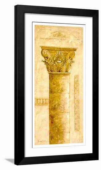 Sepia Column Study III-Javier Fuentes-Framed Art Print