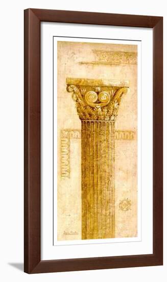 Sepia Column Study IV-Javier Fuentes-Framed Art Print