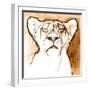 Sepia Cub, 2020, (mixed media on paper)-Mark Adlington-Framed Giclee Print