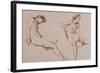 Sepia Drawing of Nude Woman, circa 1860-William Mulready-Framed Giclee Print