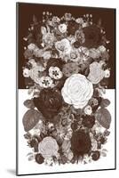 Sepia Flowerbed-null-Mounted Art Print