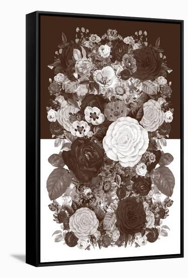 Sepia Flowerbed-null-Framed Stretched Canvas