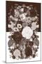 Sepia Flowerbed-null-Mounted Art Print