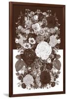 Sepia Flowerbed-null-Framed Art Print