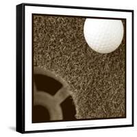 Sepia Golf Ball Study II-Jason Johnson-Framed Stretched Canvas