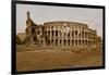 Sepia image of the Colosseum or Roman Coliseum, originally the Flavian Amphitheatre, an elliptic...-null-Framed Photographic Print