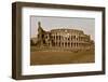 Sepia image of the Colosseum or Roman Coliseum, originally the Flavian Amphitheatre, an elliptic...-null-Framed Photographic Print