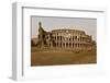 Sepia image of the Colosseum or Roman Coliseum, originally the Flavian Amphitheatre, an elliptic...-null-Framed Photographic Print