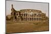 Sepia image of the Colosseum or Roman Coliseum, originally the Flavian Amphitheatre, an elliptic...-null-Mounted Photographic Print