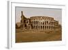 Sepia image of the Colosseum or Roman Coliseum, originally the Flavian Amphitheatre, an elliptic...-null-Framed Photographic Print