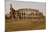 Sepia image of the Colosseum or Roman Coliseum, originally the Flavian Amphitheatre, an elliptic...-null-Mounted Photographic Print