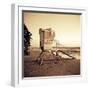 Sepia Life Guard Tower II-Jairo Rodriguez-Framed Photographic Print