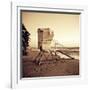 Sepia Life Guard Tower II-Jairo Rodriguez-Framed Photographic Print