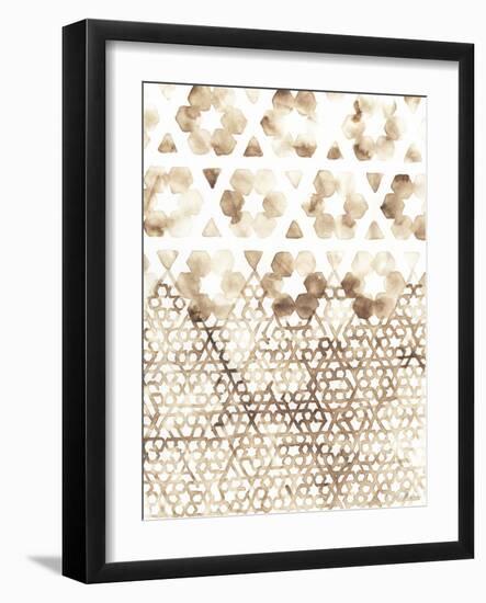 Sepia Madras III-Vanna Lam-Framed Art Print