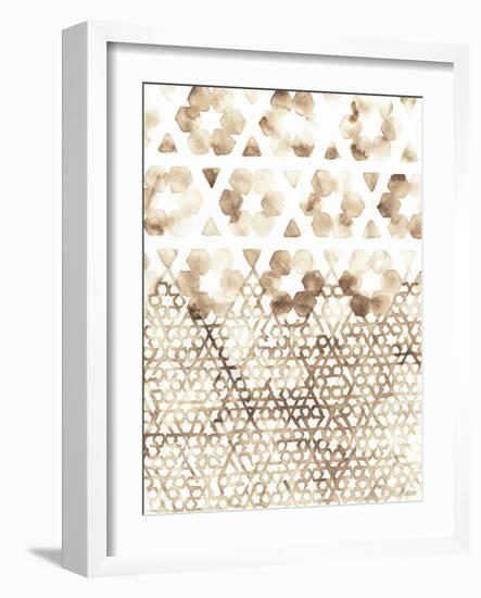 Sepia Madras III-Vanna Lam-Framed Art Print