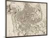 Sepia Map of Rome-null-Mounted Art Print