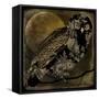 Sepia Moon Owl-Mindy Sommers-Framed Stretched Canvas