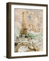 Sepia Paris-LuAnn Roberto-Framed Art Print