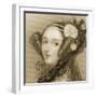 Sepia Portrait of Augusta Ada King-Alfred-edward Chalon-Framed Giclee Print