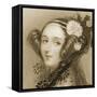 Sepia Portrait of Augusta Ada King-Alfred-edward Chalon-Framed Stretched Canvas