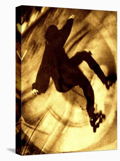 Sepia Toned Skater-null-Stretched Canvas