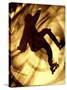 Sepia Toned Skater-null-Stretched Canvas