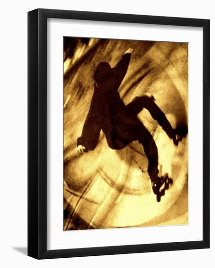 Sepia Toned Skater-null-Framed Premium Photographic Print