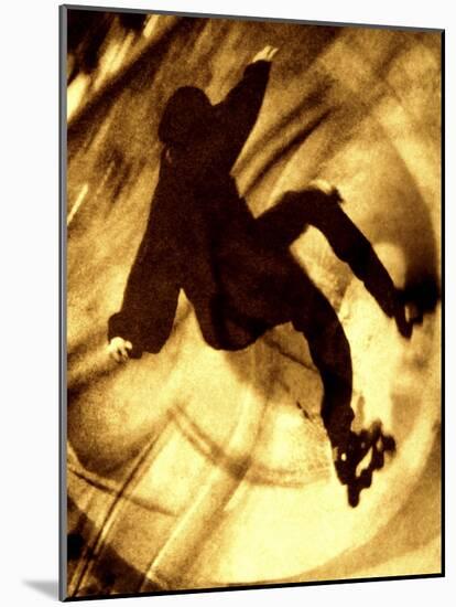 Sepia Toned Skater-null-Mounted Photographic Print
