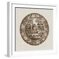 Sepia Transferware I-Vision Studio-Framed Art Print