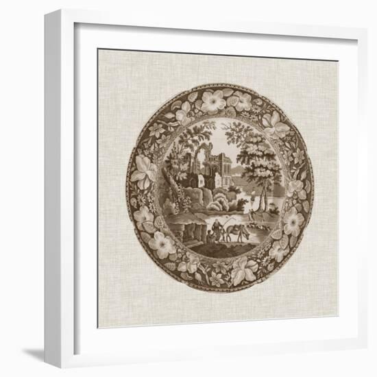 Sepia Transferware I-Vision Studio-Framed Art Print