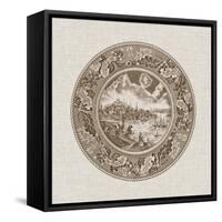 Sepia Transferware II-Vision Studio-Framed Stretched Canvas