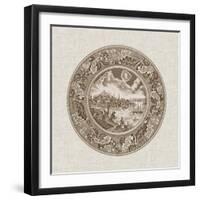 Sepia Transferware II-Vision Studio-Framed Art Print