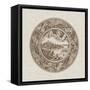 Sepia Transferware II-Vision Studio-Framed Stretched Canvas