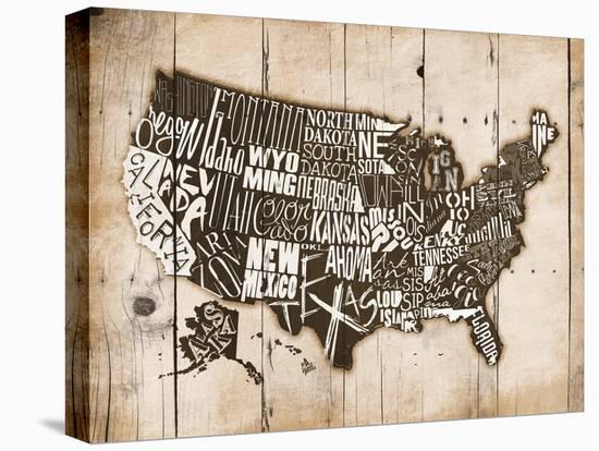 Sepia Wood USA-Jace Grey-Stretched Canvas