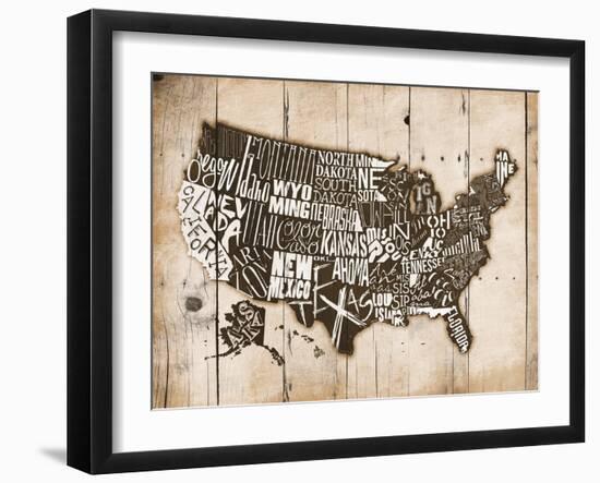 Sepia Wood USA-Jace Grey-Framed Art Print
