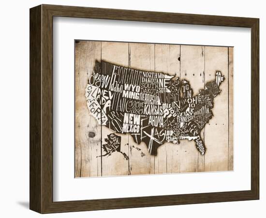 Sepia Wood USA-Jace Grey-Framed Art Print