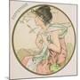 September, 1899 (Detail)-Alphonse Mucha-Mounted Giclee Print