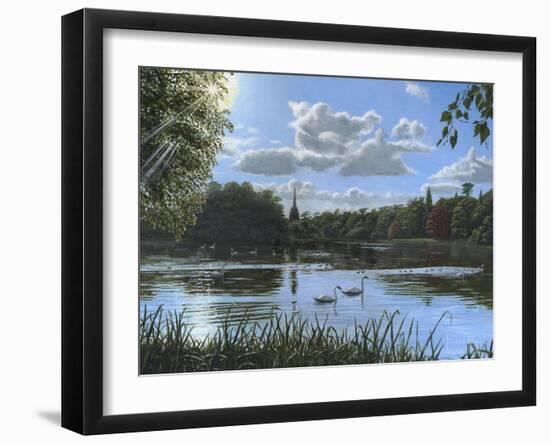 September Afternoon in Clumber Park-Richard Harpum-Framed Art Print