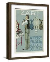 September. Au Derby Rudolf Dole Fashions, Prague-null-Framed Giclee Print