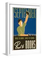 September, Back to Books Poster-null-Framed Art Print