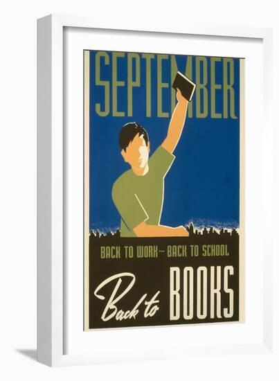 September, Back to Books Poster-null-Framed Art Print