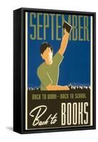 September, Back to Books Poster-null-Framed Stretched Canvas