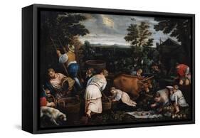 September (From the Series the Seasons), Late 16th or Early 17th Century-Leandro Bassano-Framed Stretched Canvas
