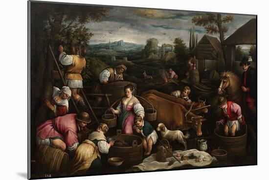 September "Libra" Italian School-Francesco Bassano the younger-Mounted Giclee Print