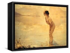 September Morn, 1912-Paul Chabas-Framed Stretched Canvas